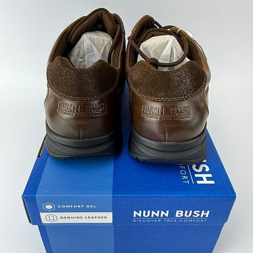 Nunn Bush Cam Oxford Dress Shoes Mens 11 M Brown Leather Comfort Gel NIB